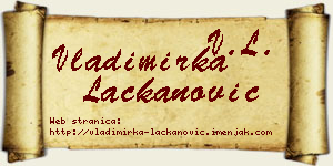 Vladimirka Lackanović vizit kartica